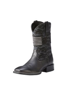 Pánské Westernové Boty Ariat Sportovní Patriot Černé | RYNFB-0596