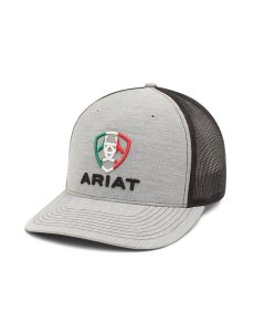 Pánské Čepice Ariat Mexico Flag Shield Šedé | RPYCE-9710