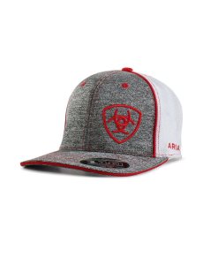 Pánské Čepice Ariat Offset shield logo Červené | DISZY-4526