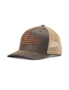 Pánské Čepice Ariat Patriot Flag Hnědé | DCYOH-9580