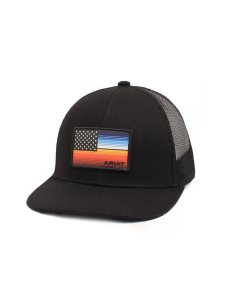 Pánské Čepice Ariat Serape Flag Černé | CDYHR-0682