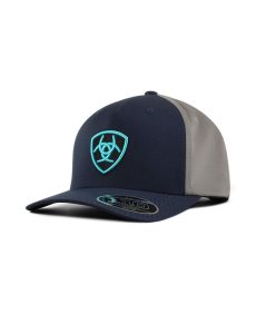 Pánské Čepice Ariat Shield Logo Tmavě Blankyt | BSXHR-6348