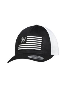Pánské Čepice Ariat Shield flag mesh Černé | VWDLR-8293