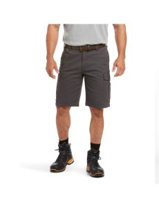 Pánské Šortky Ariat Rebar DuraStretch Made Tough Cargo Šedé | BDINM-9108