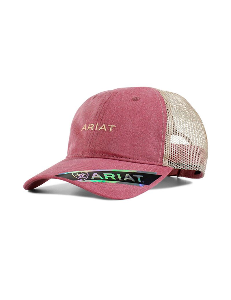 Dámské Čepice Ariat Small logo Vínové | FSHZL-3594