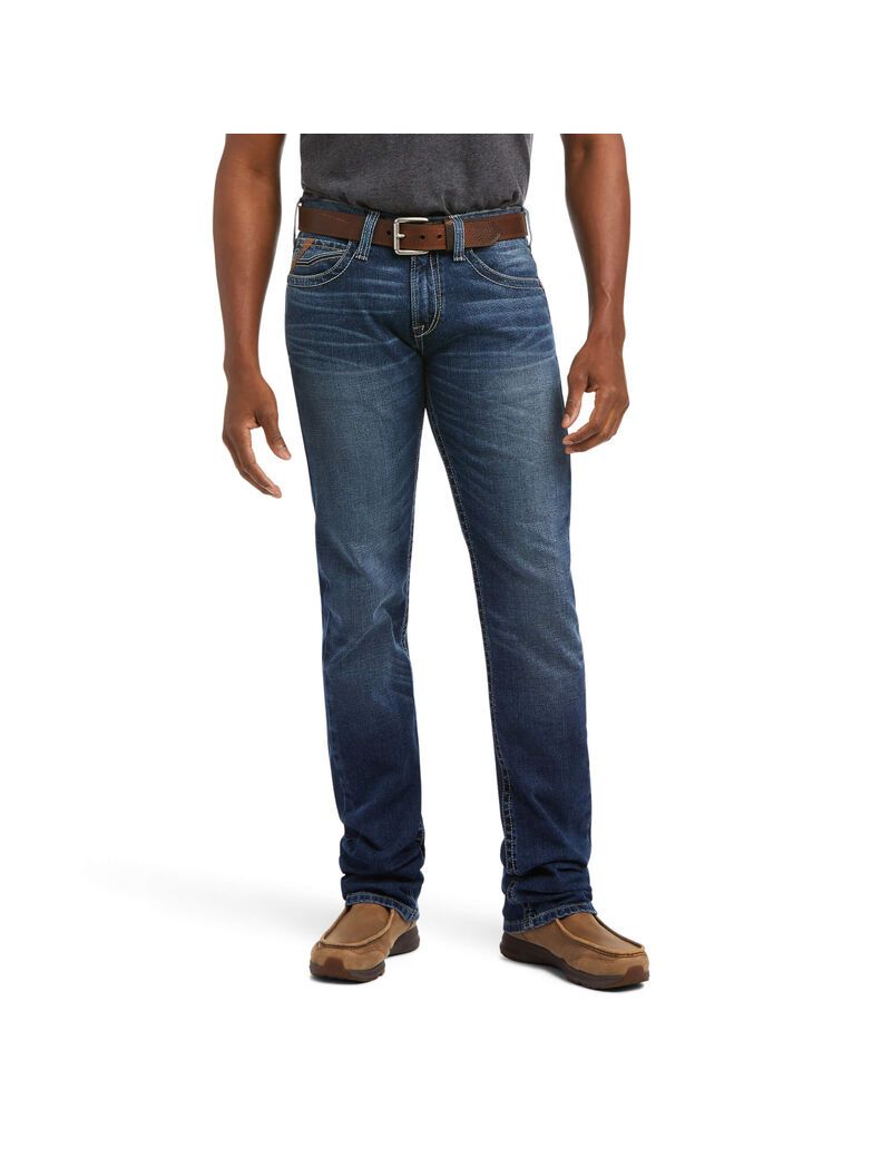 Pánské Džíny Ariat M7 Rocker Stretch 3D Grafton Rovný Tmavě Zelene Blankyt Světle Modré | WUZCM-0516