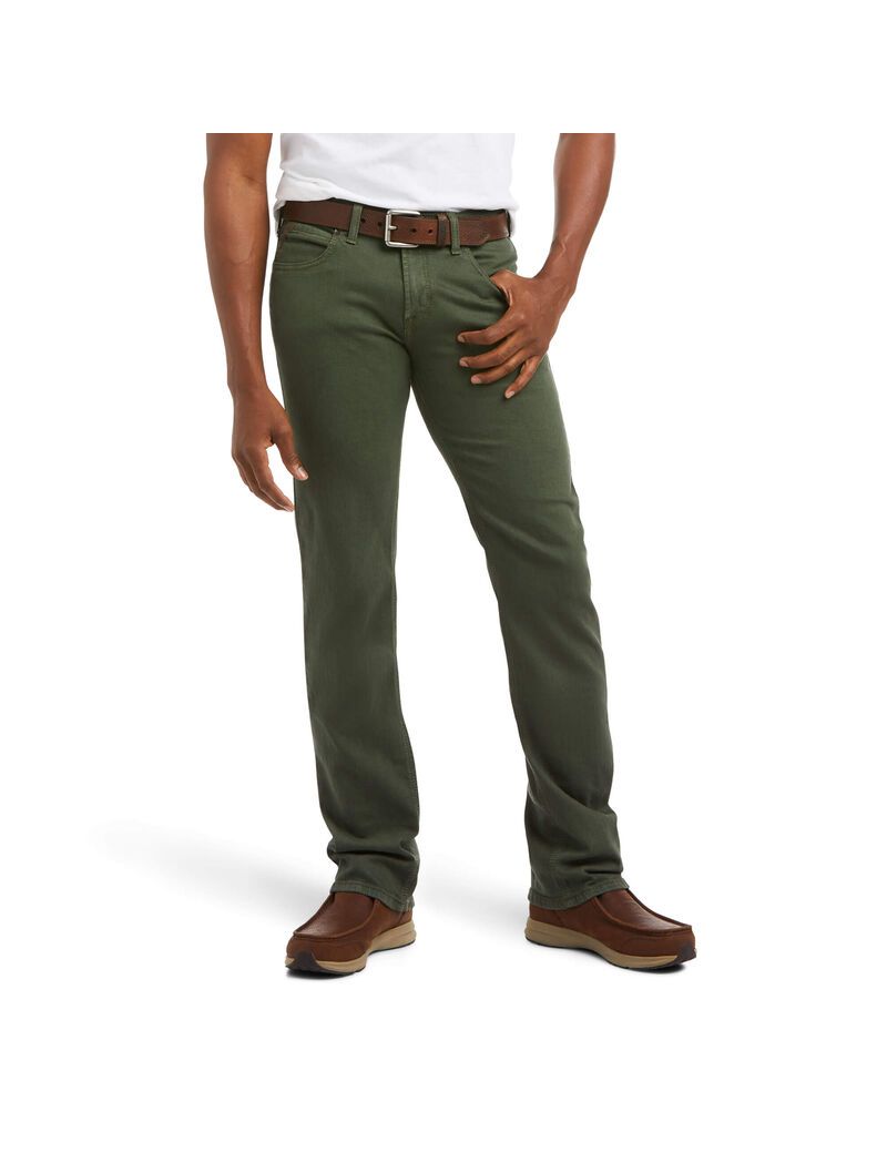 Pánské Džíny Ariat M7 Rocker Stretch Grizzly Rovný Olivy Zelené | JOCRP-5703
