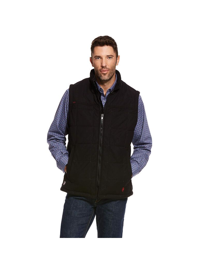 Pánské Vesty Ariat FR Crius Insulated Černé | NGSYX-0634