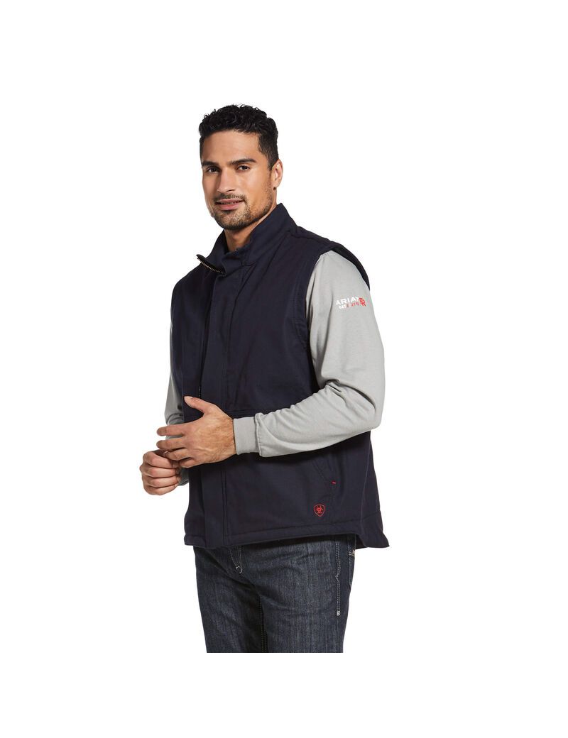 Pánské Vesty Ariat FR Workhorse Insulated Tmavě Blankyt | TQYVP-4057