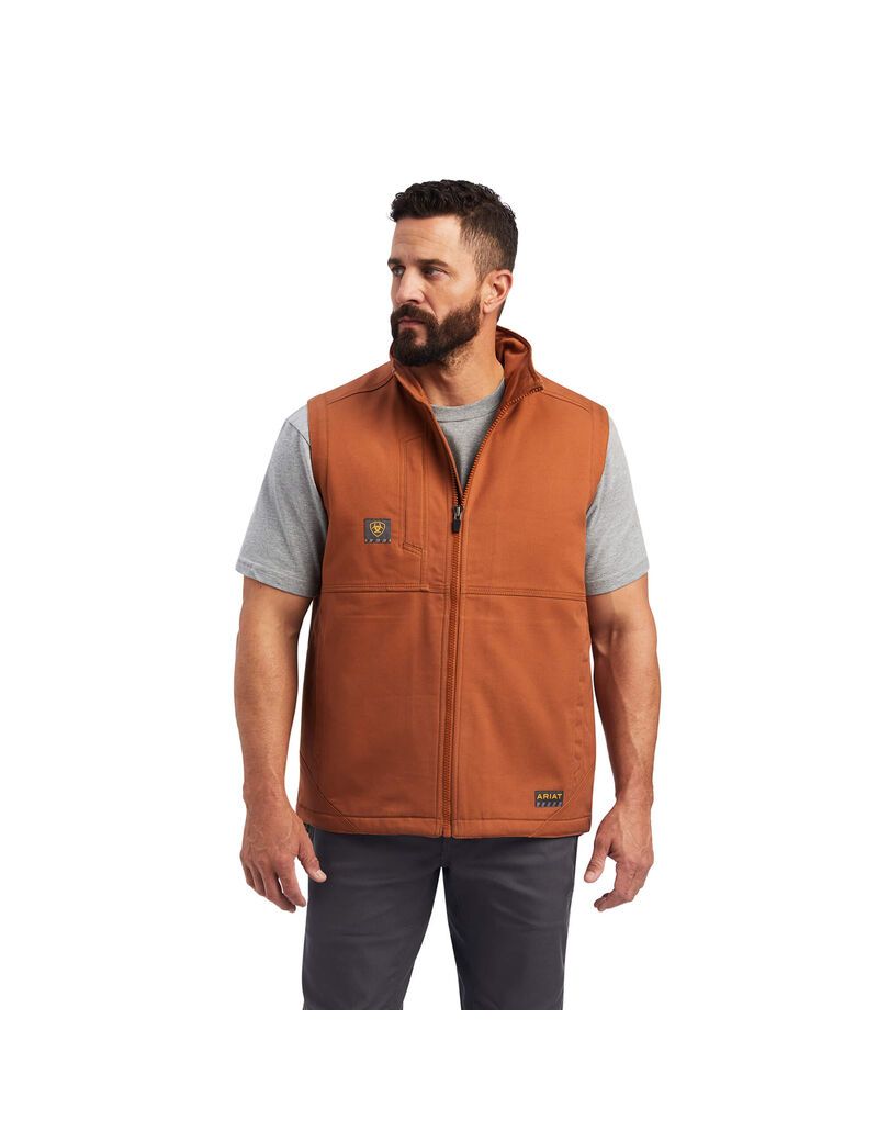 Pánské Vesty Ariat Rebar DuraCanvas Měď | OZWUP-4603