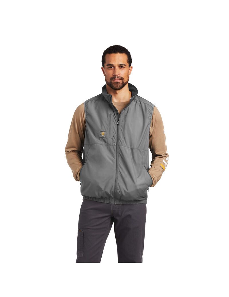 Pánské Vesty Ariat Rebar Elite Series Vítr Chill Šedé | ESLUV-1234