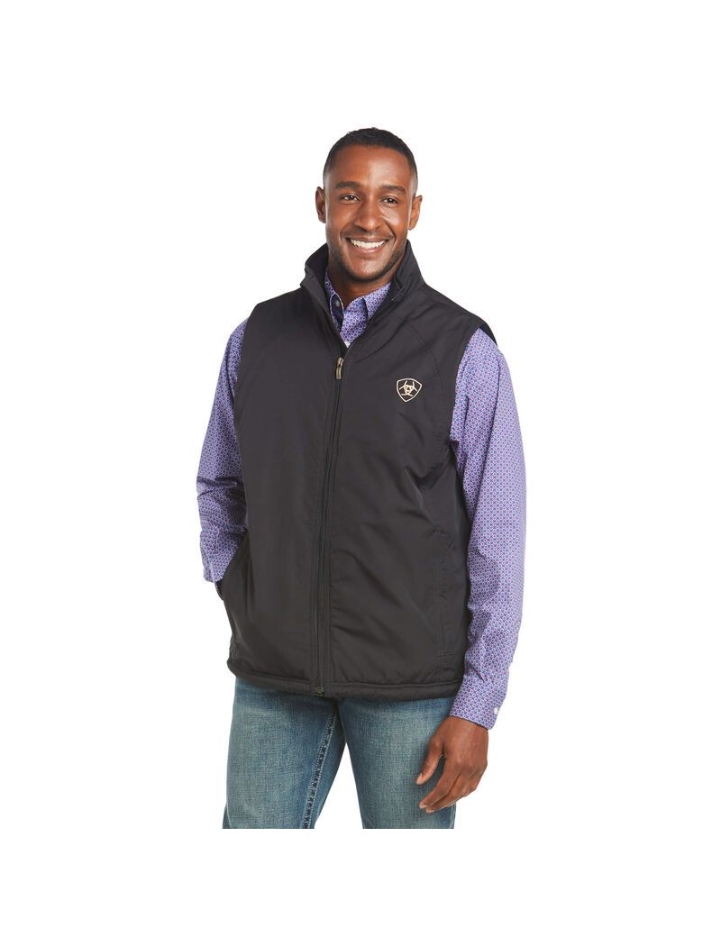 Pánské Vesty Ariat Team Logo Insulated Černé | XOTMC-7048